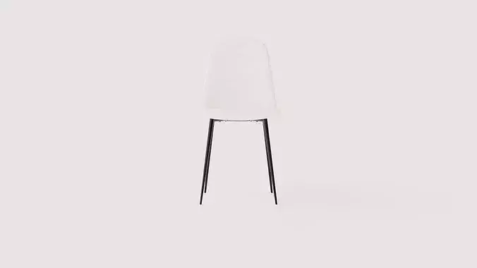 Dining chair Polar Low-poly 3D model 2
