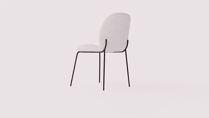 Dining chair Merano Low-poly 3D model 4