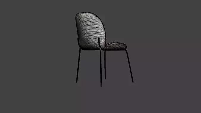 Dining chair Merano Low-poly 3D model 7