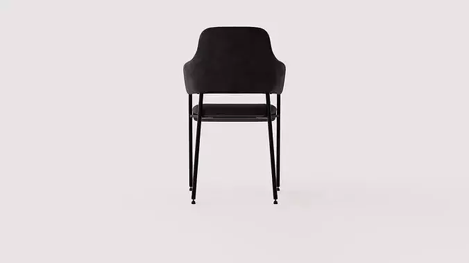 Dining chair Loella Low-poly 3D model 5