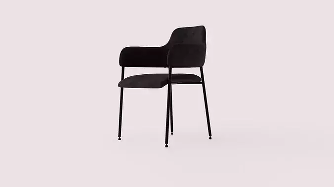 Dining chair Loella Low-poly 3D model