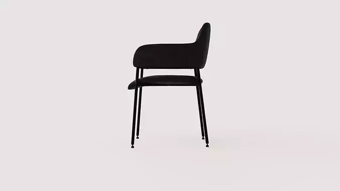 Dining chair Loella Low-poly 3D model 3