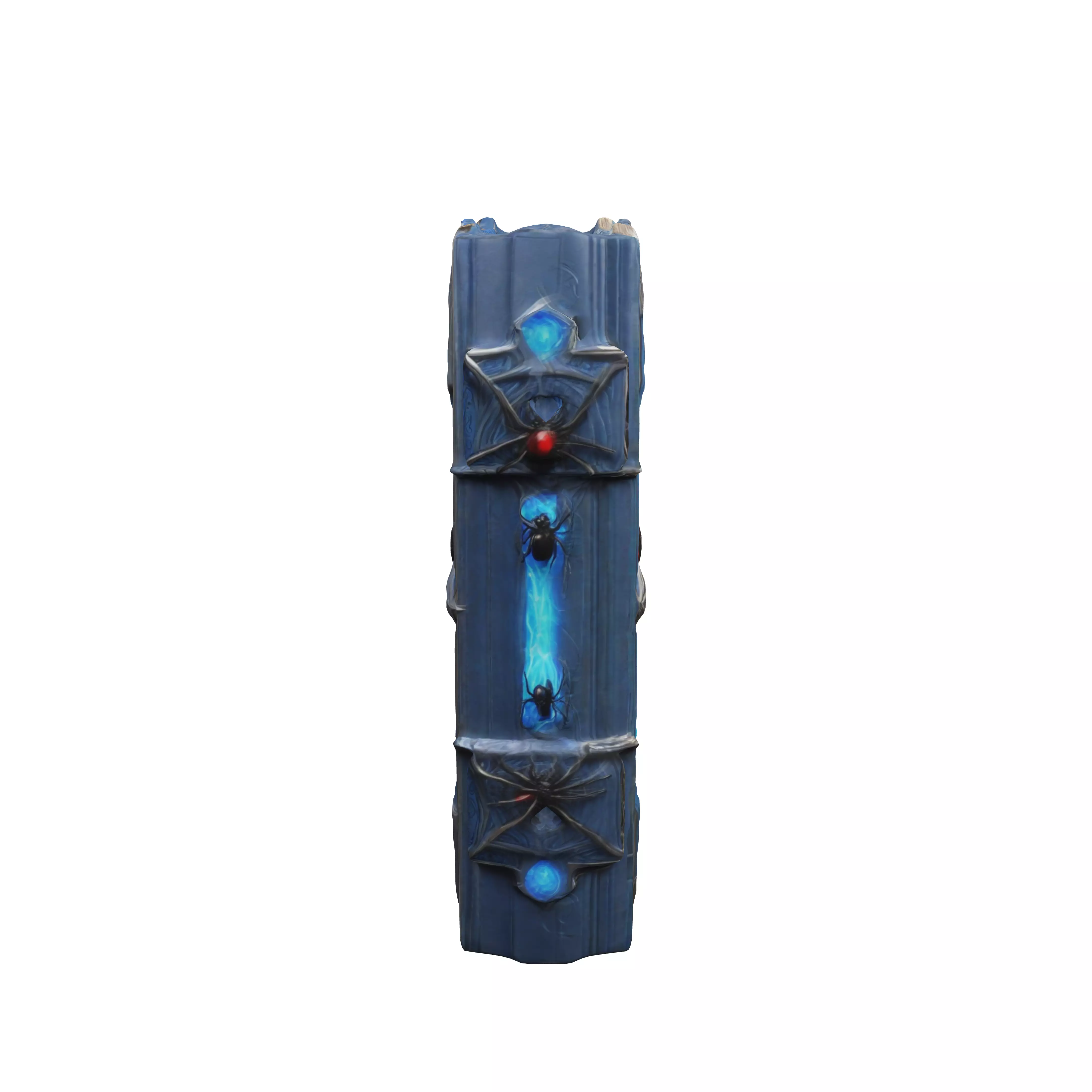 Design a large biomechanical DROW Book of spiders blue glowin... 3D model