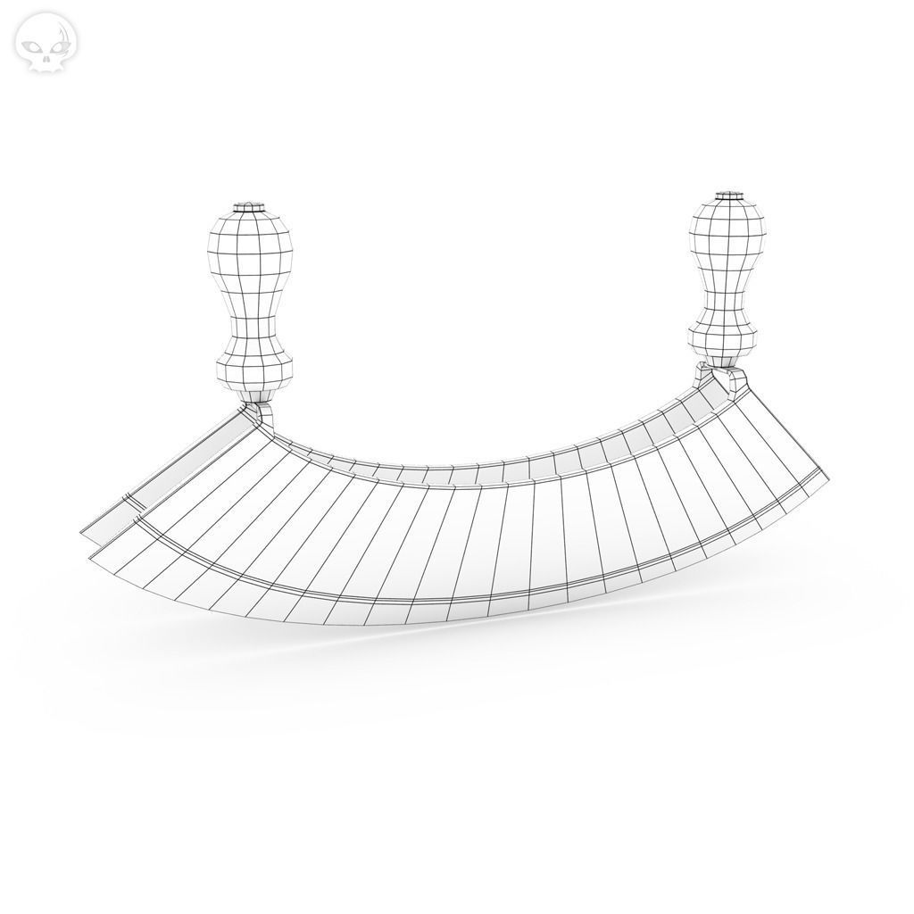 Two-Handled Double Bladed Mincing Rocker Knife 3D model_2