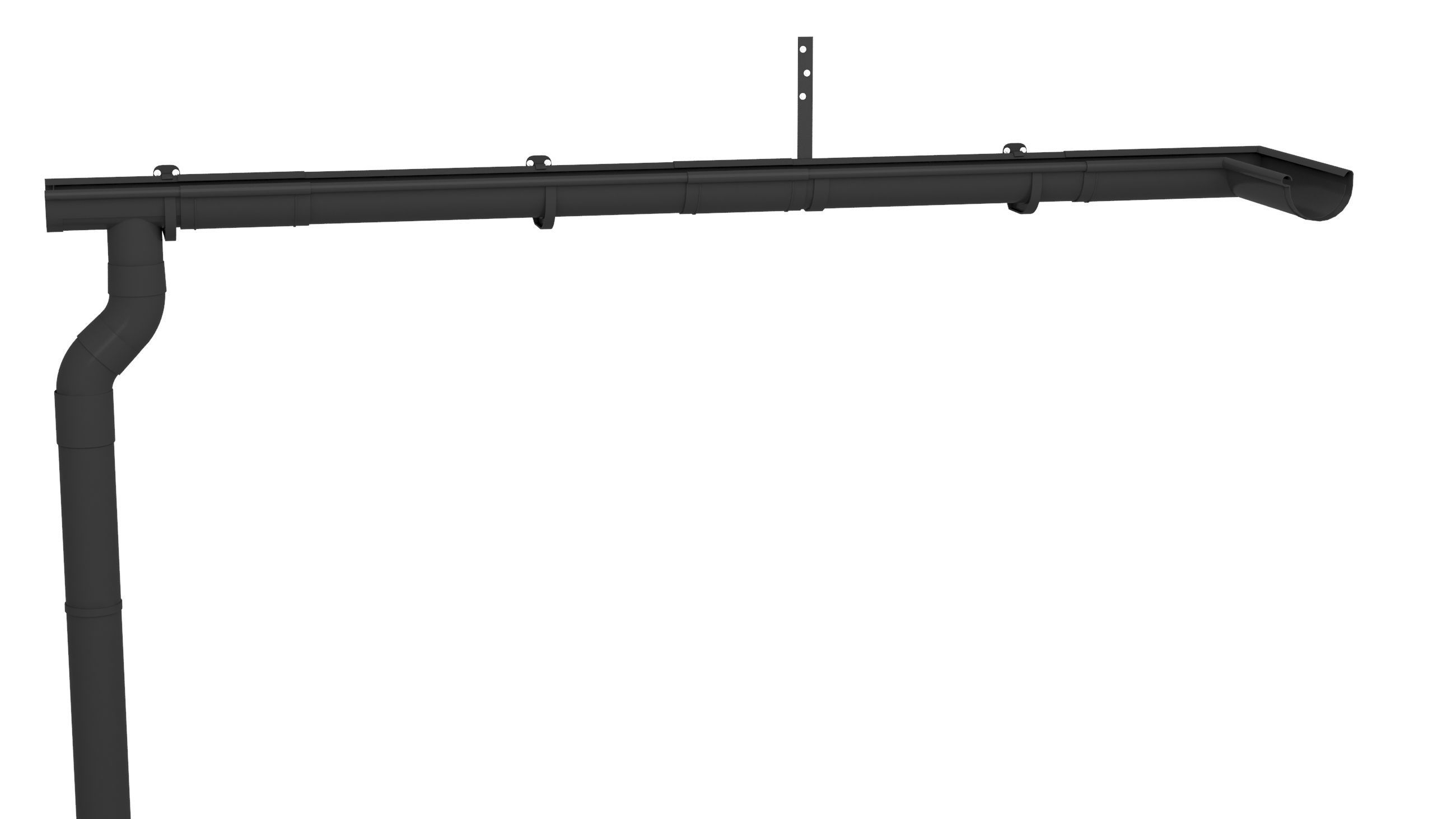 Gutters pipe hanger 3D model_5