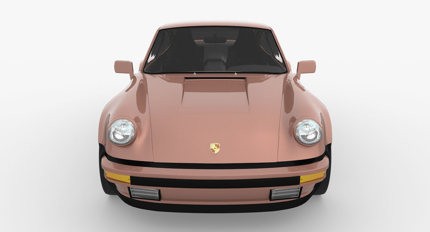 Porsche 911 930 turbo  Low-poly 3D model_2