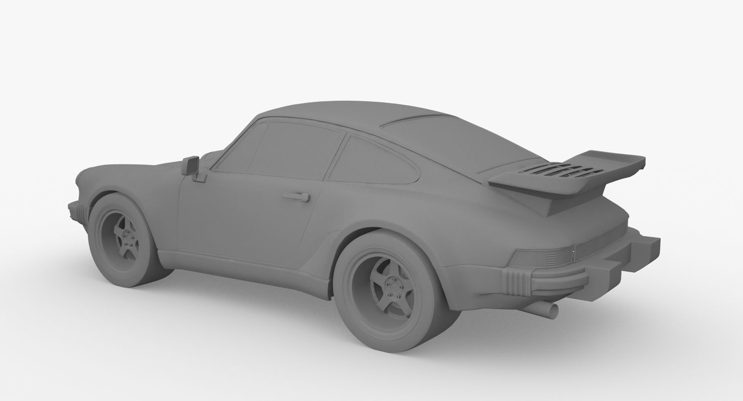 Porsche 911 930 turbo  Low-poly 3D model_5