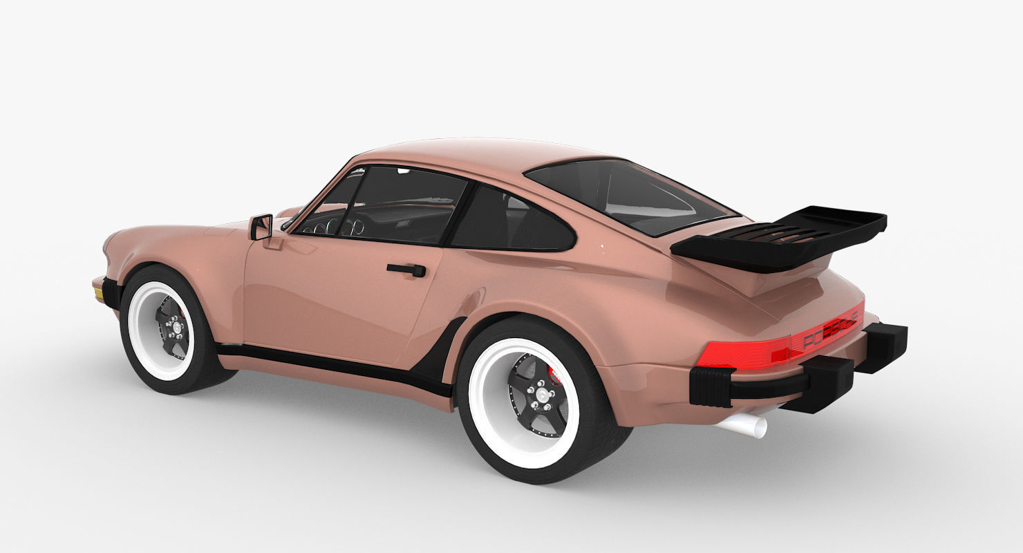 Porsche 911 930 turbo  Low-poly 3D model_1