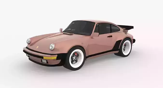Porsche 911 930 turbo  Low-poly 3D model