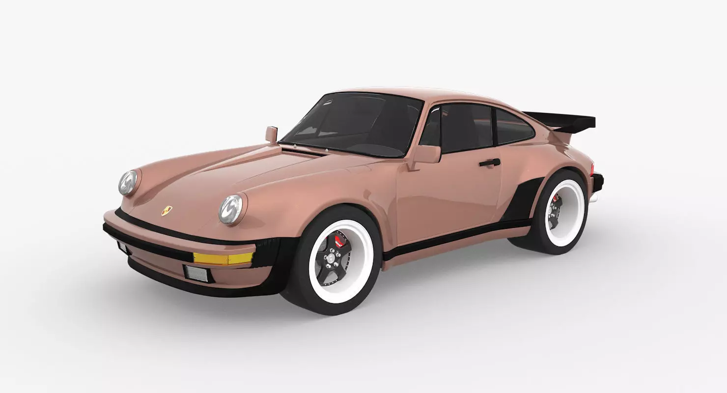 Porsche 911 930 turbo  Low-poly 3D model_0