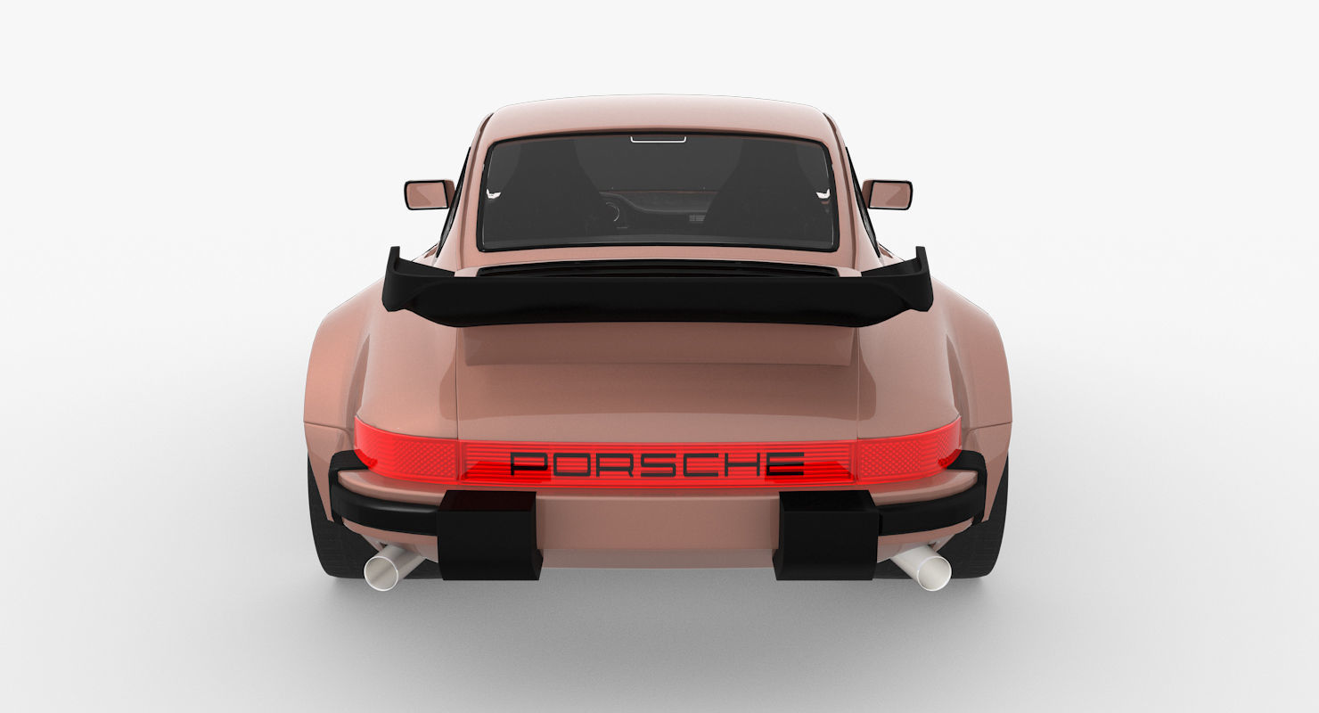 Porsche 911 930 turbo  Low-poly 3D model_3
