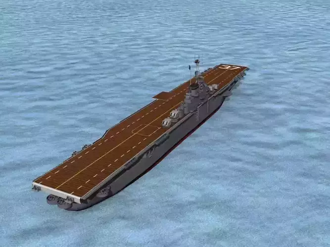 Ticonderoga Class Carrier CV-37 USS Princeton 3D model