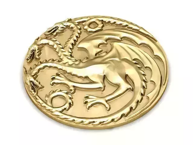 Pendant game of thrones dragon coin