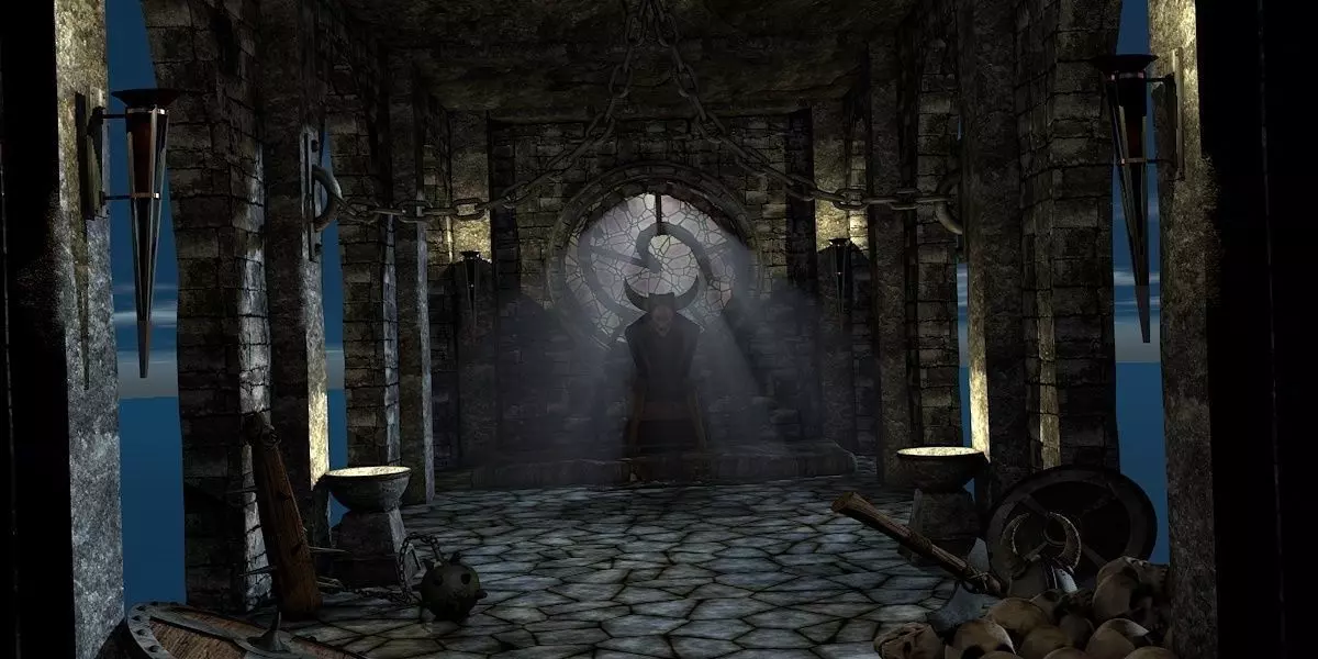 Barbarian Throne room 3D model
