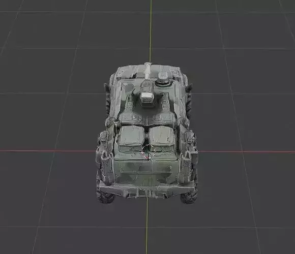 Stylized Armored Combat Vehicle 3D Model Low-poly 3D model 5