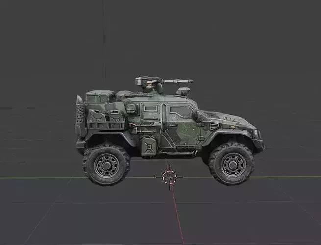 Stylized Armored Combat Vehicle 3D Model Low-poly 3D model 3