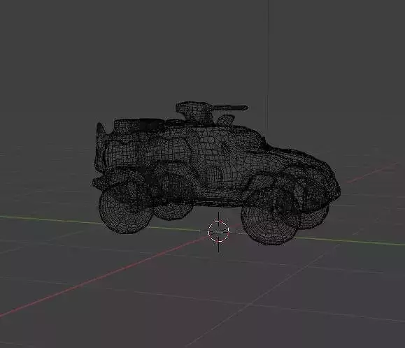 Stylized Armored Combat Vehicle 3D Model Low-poly 3D model 6