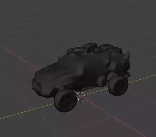 Stylized Armored Combat Vehicle 3D Model Low-poly 3D model 4