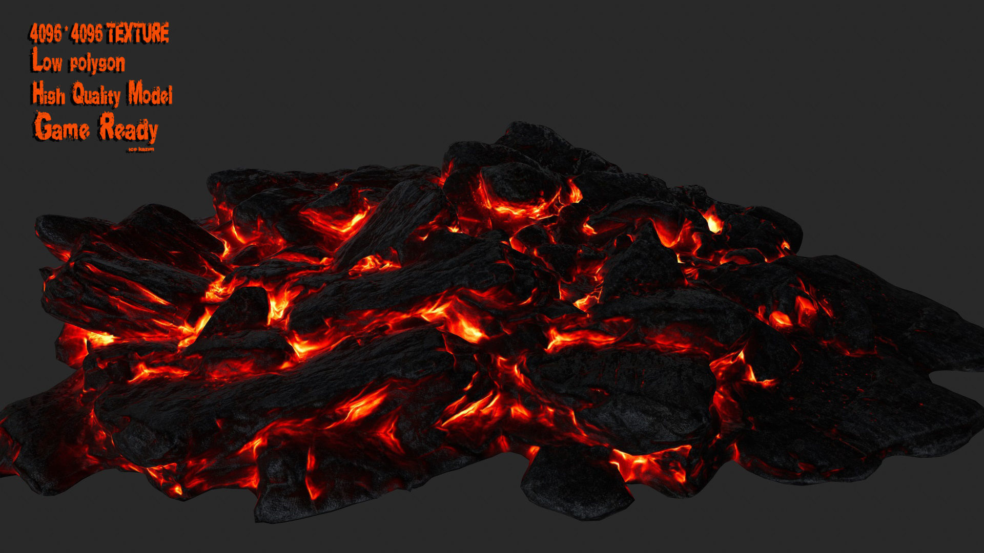Lava Rock Low-poly 3D model_1