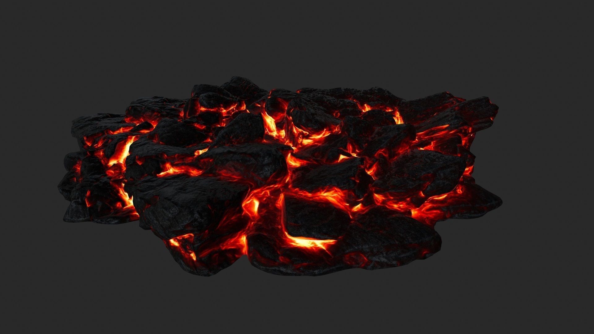 Lava Rock Low-poly 3D model_8