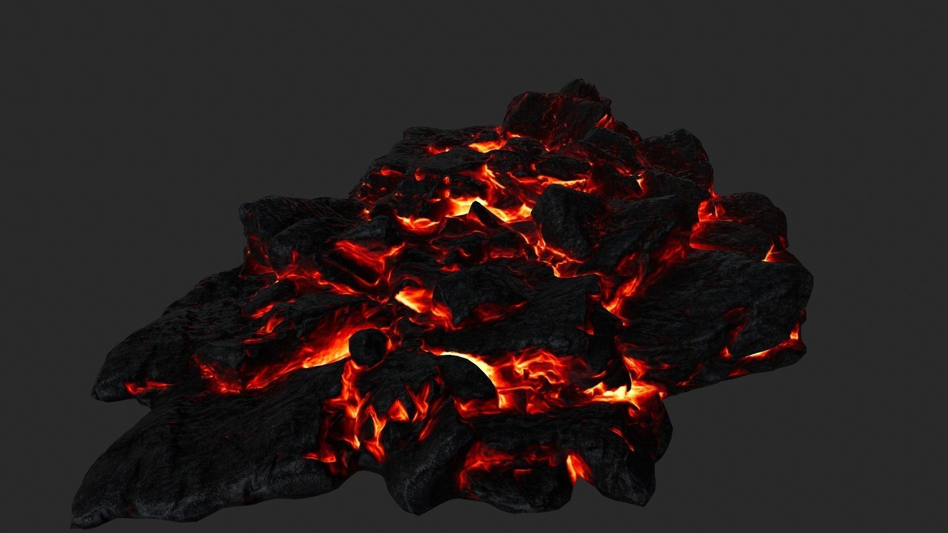 Lava Rock Low-poly 3D model_10
