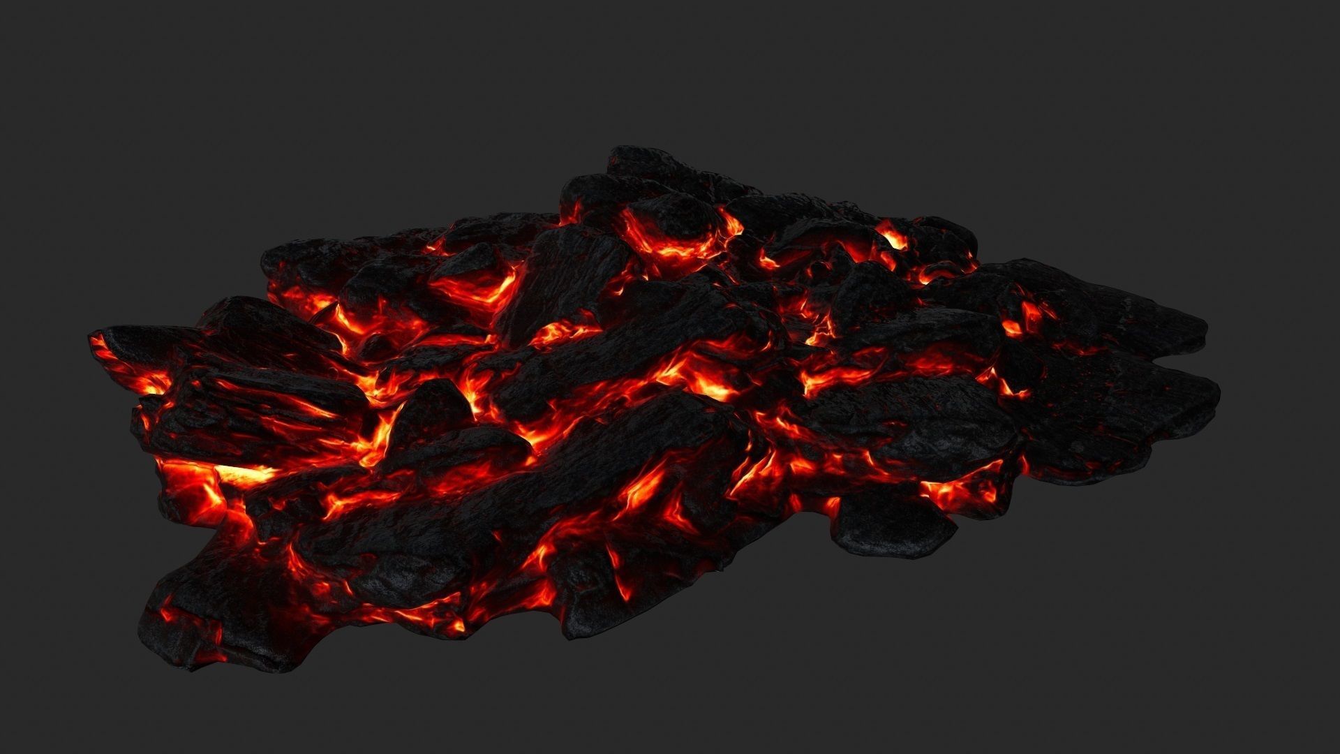 Lava Rock Low-poly 3D model_3