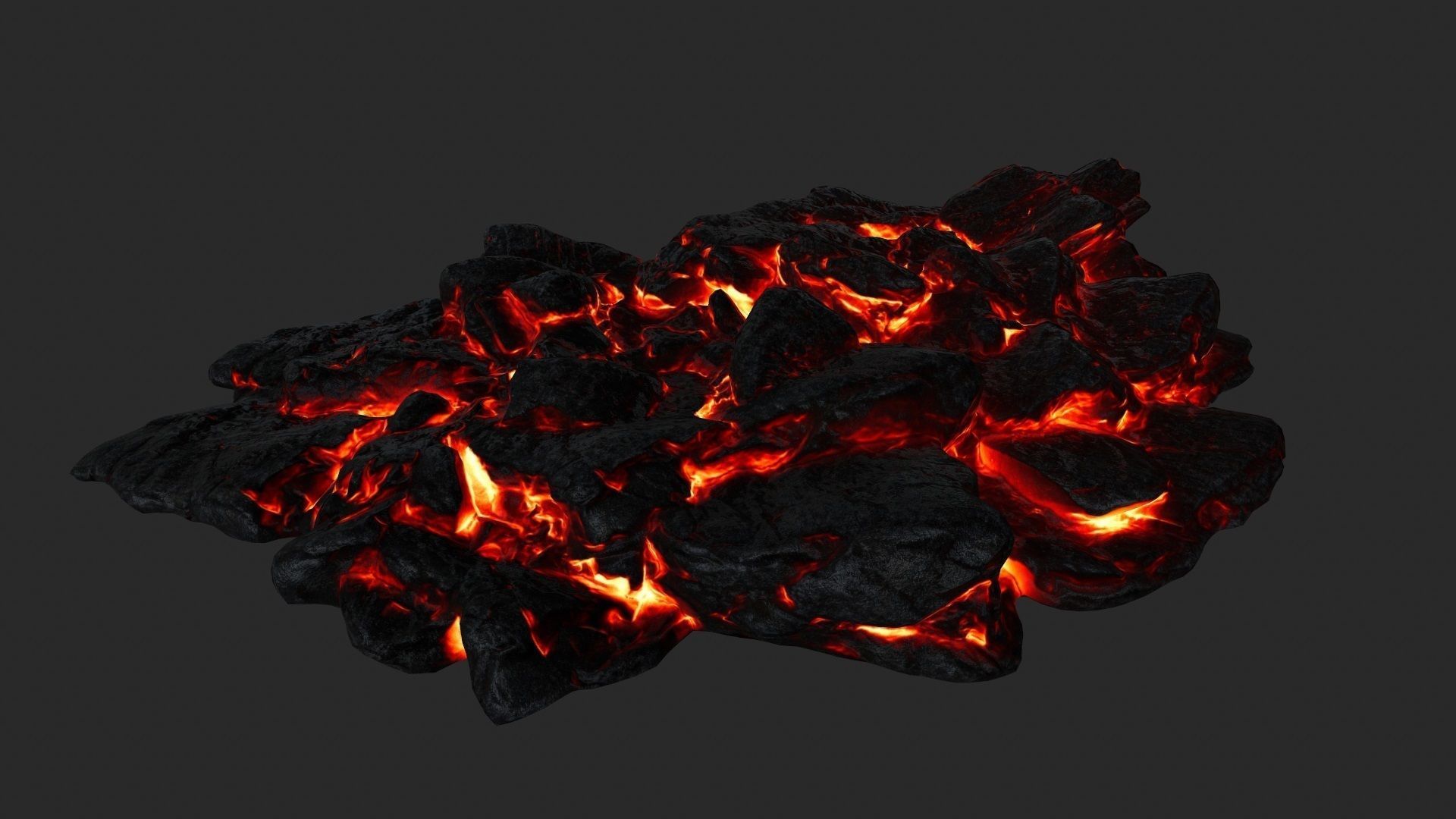 Lava Rock Low-poly 3D model_11