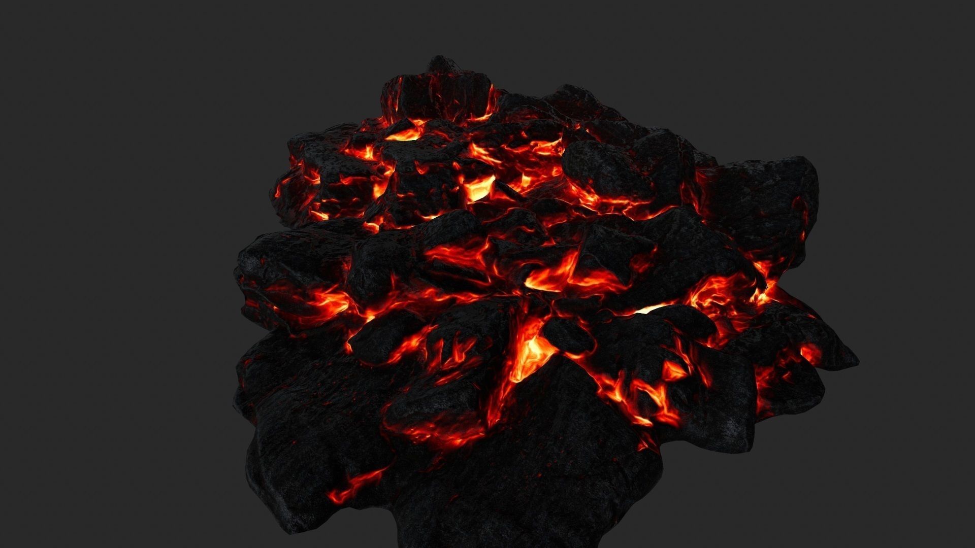 Lava Rock Low-poly 3D model_6