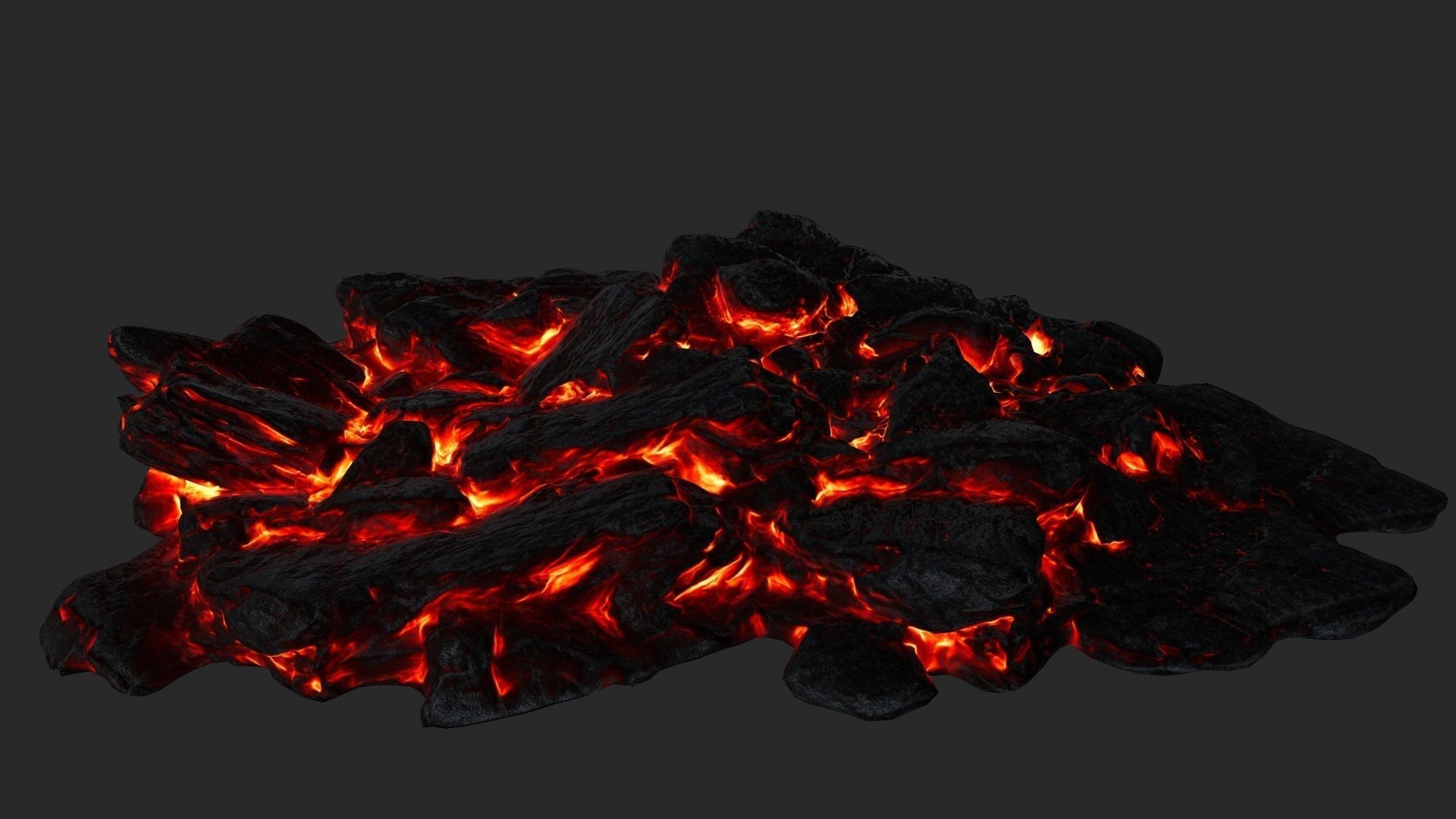 Lava Rock Low-poly 3D model_2