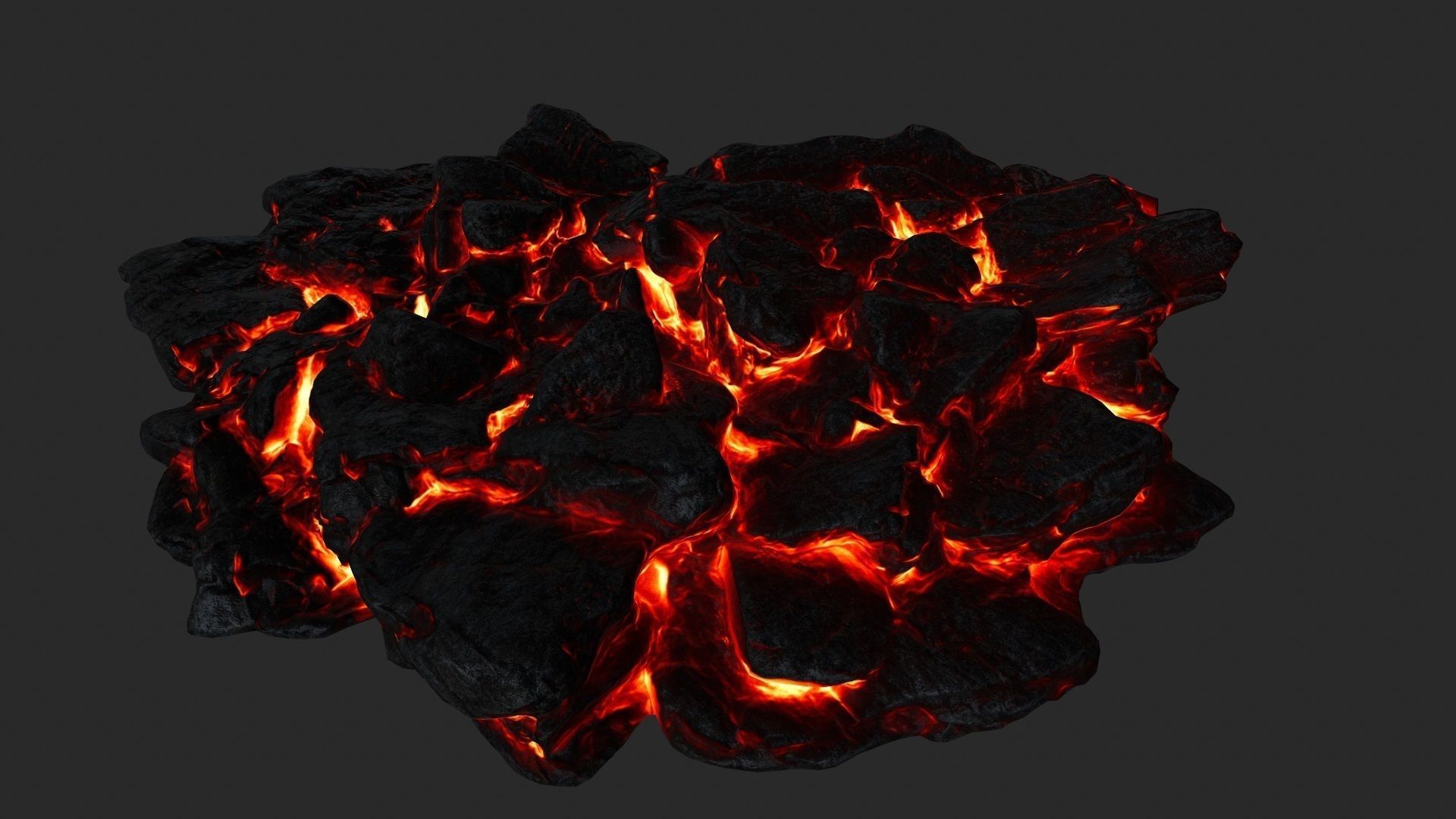 Lava Rock Low-poly 3D model_13