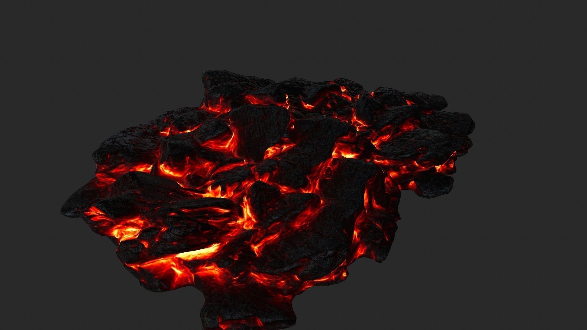 Lava Rock Low-poly 3D model_4