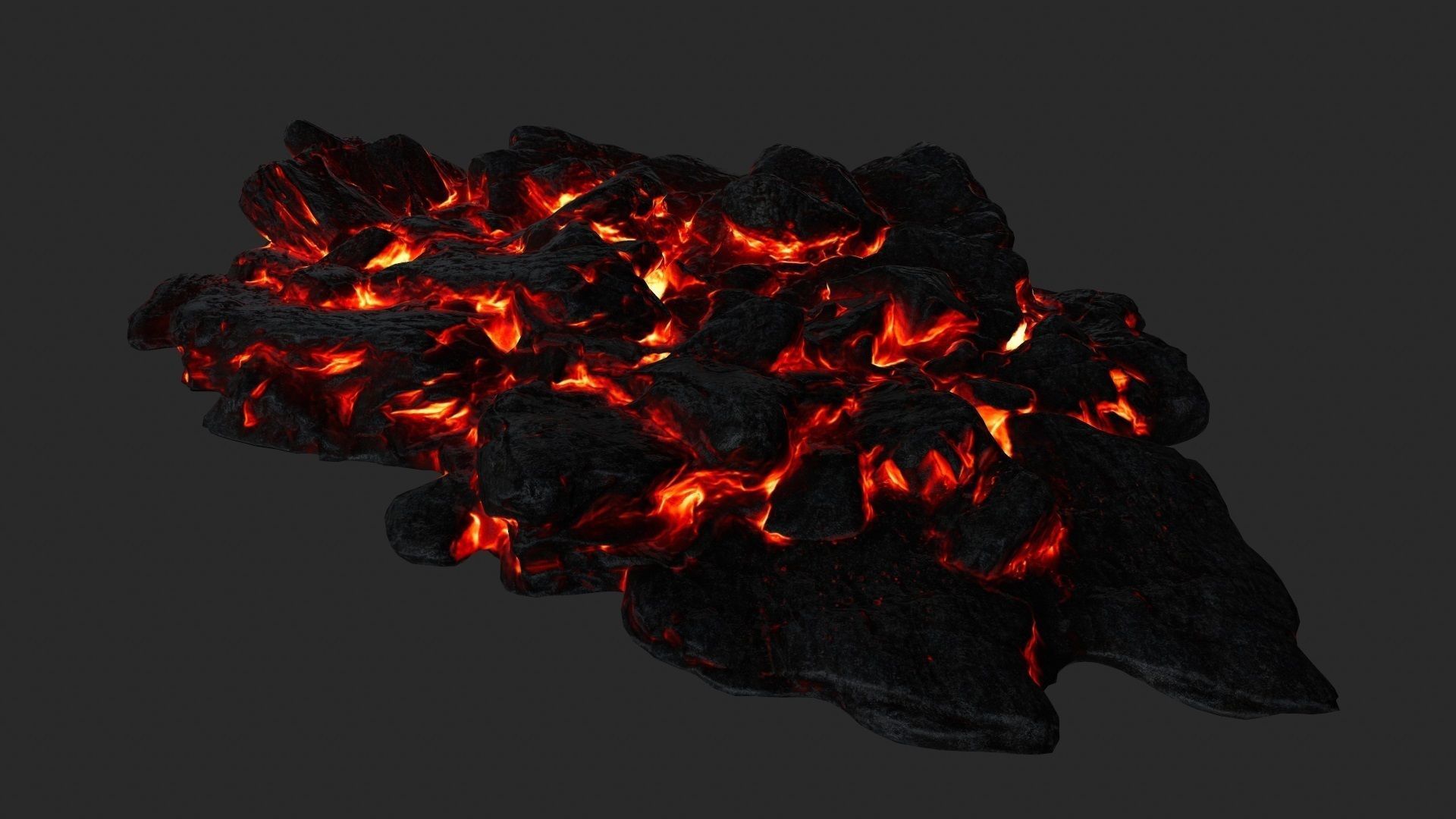 Lava Rock Low-poly 3D model_7