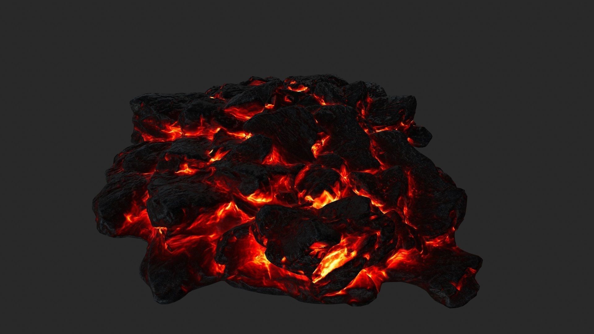 Lava Rock Low-poly 3D model_5