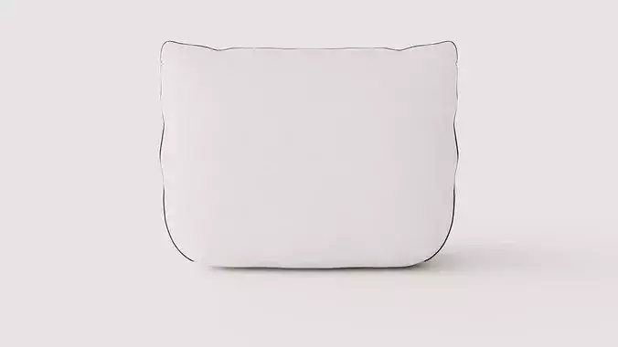 Gia armchair in linen Low-poly 3D model 5