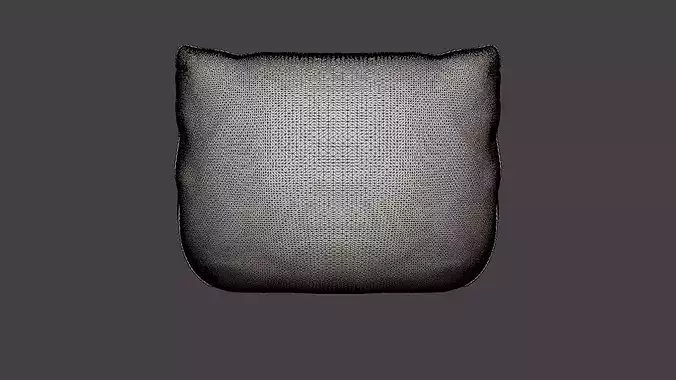 Gia armchair in linen Low-poly 3D model 6
