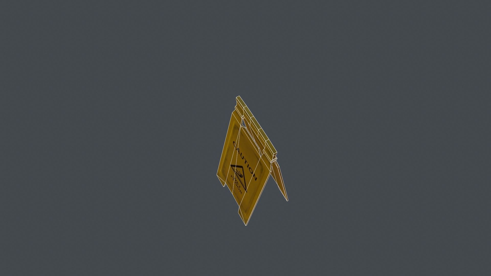 Wet Floor Sign PBR Low-poly 3D model_10