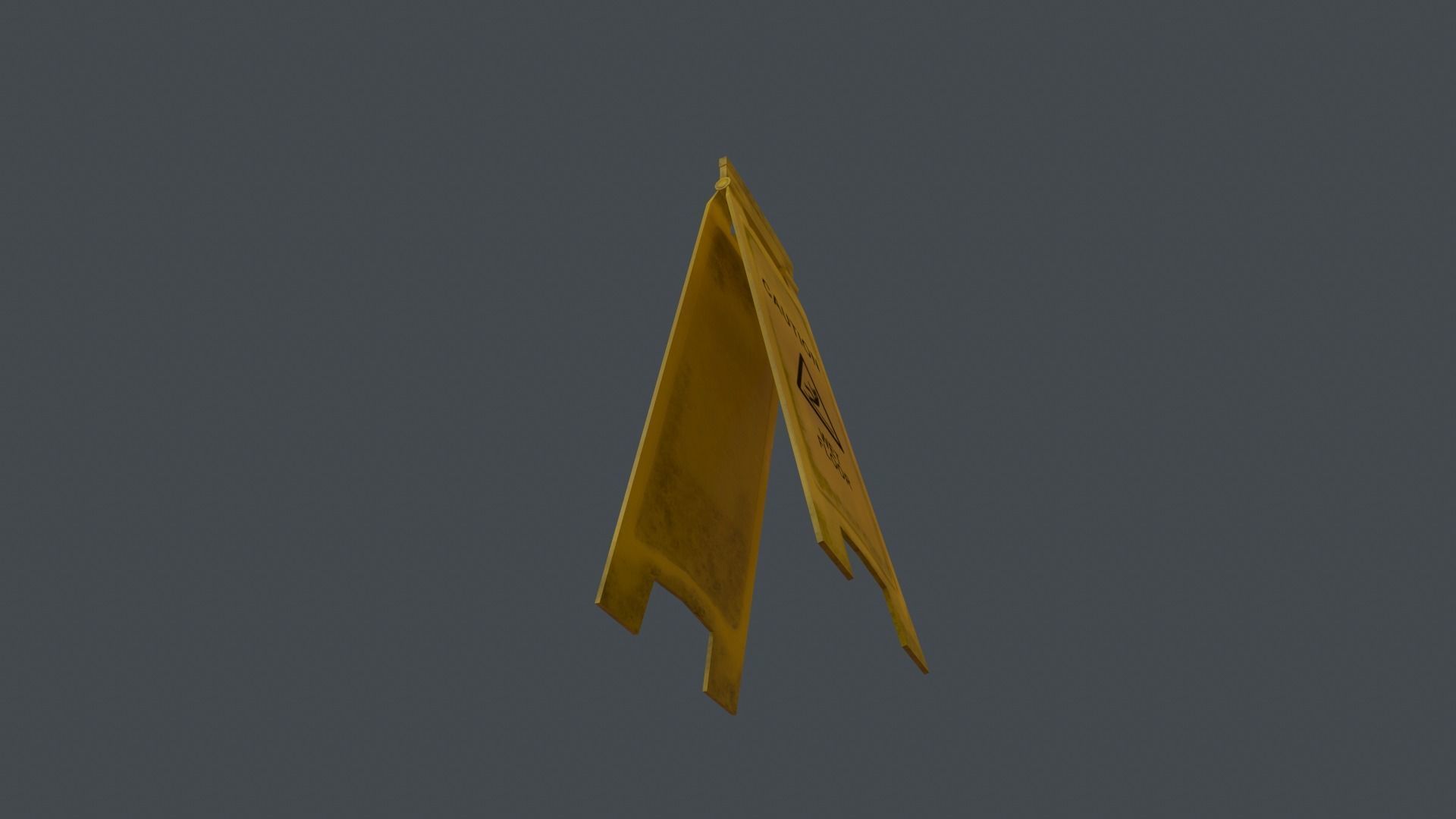 Wet Floor Sign PBR Low-poly 3D model_5