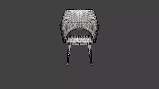 Jesolo armchair Low-poly 3D model 6