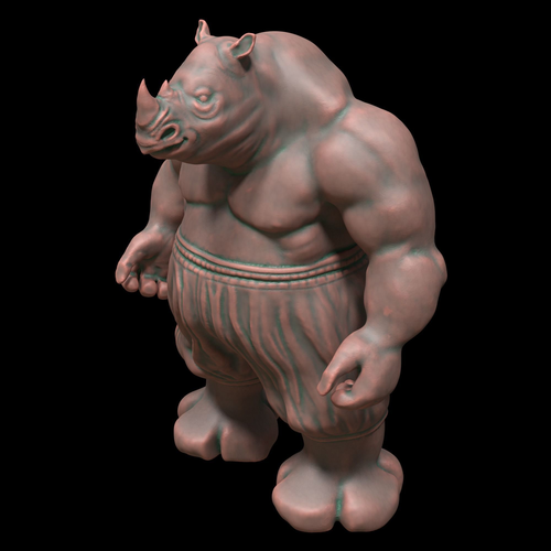 Rhino miniature 3D print model