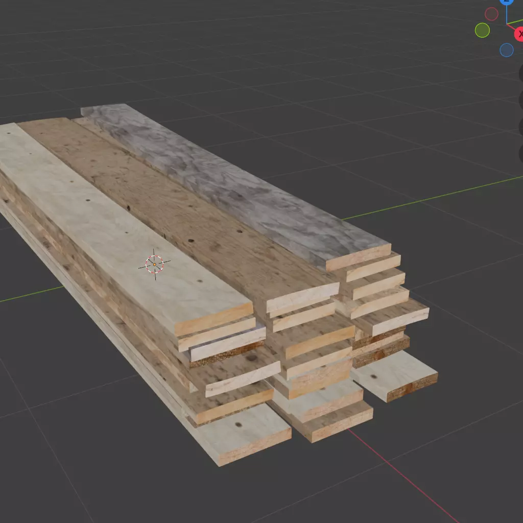 WoodPlanks Low-poly 3D model
