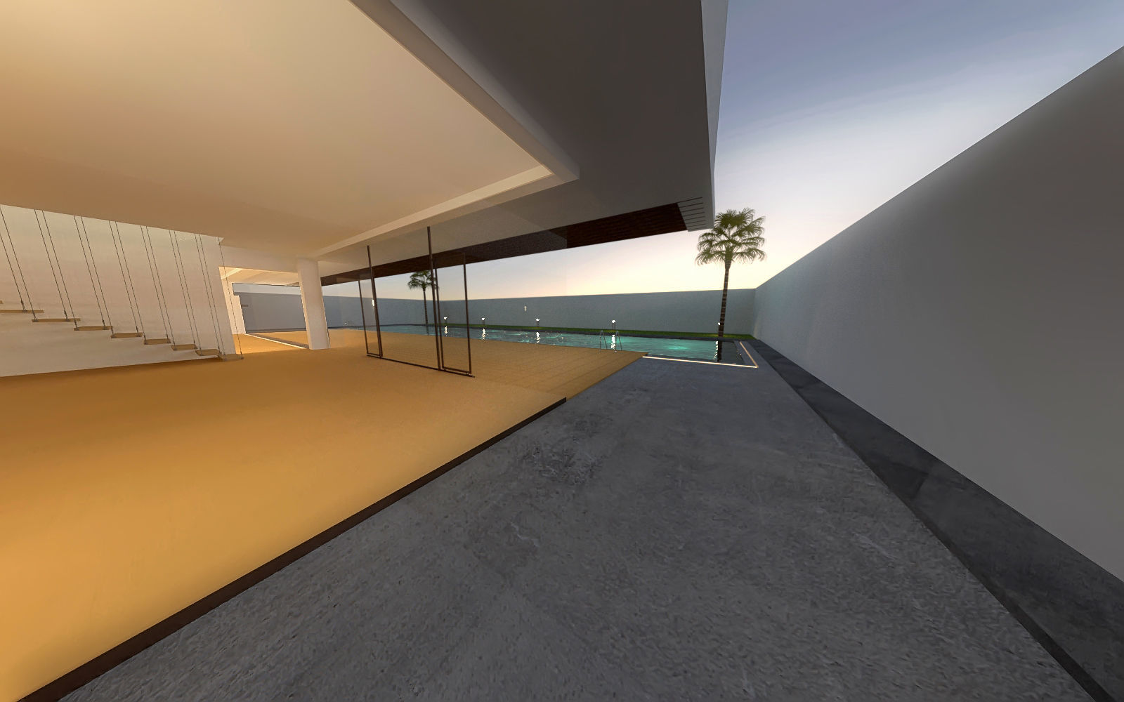 Modern Villa 01 Low-poly 3D model_6