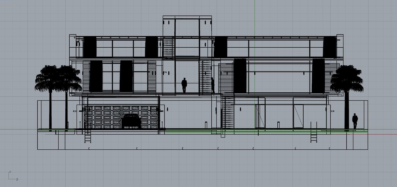 Modern Villa 01 Low-poly 3D model_11