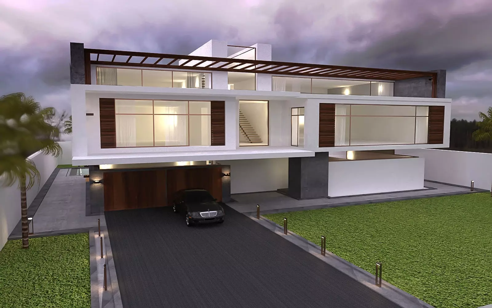 Modern Villa 01 Low-poly 3D model_0