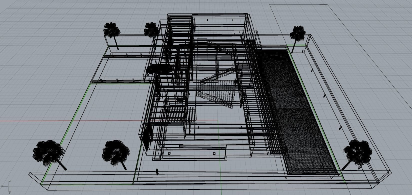Modern Villa 01 Low-poly 3D model_10
