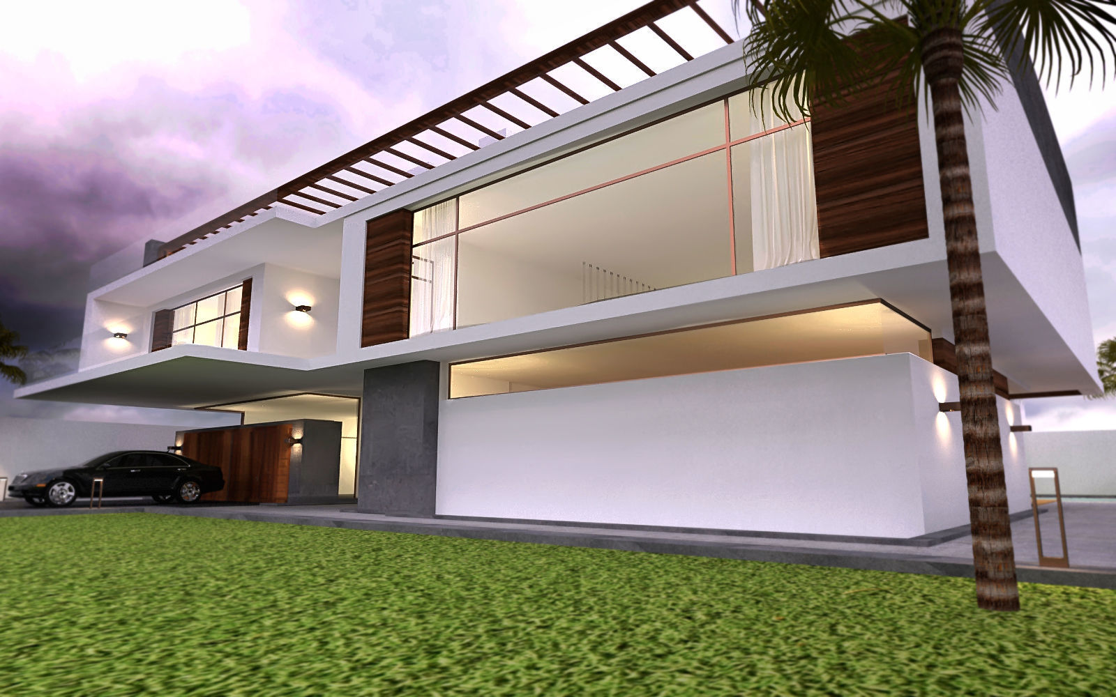 Modern Villa 01 Low-poly 3D model_1