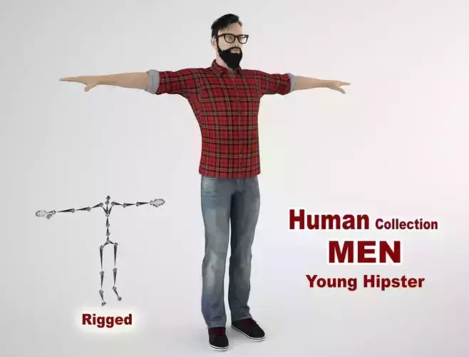 Young Hipster  3D model