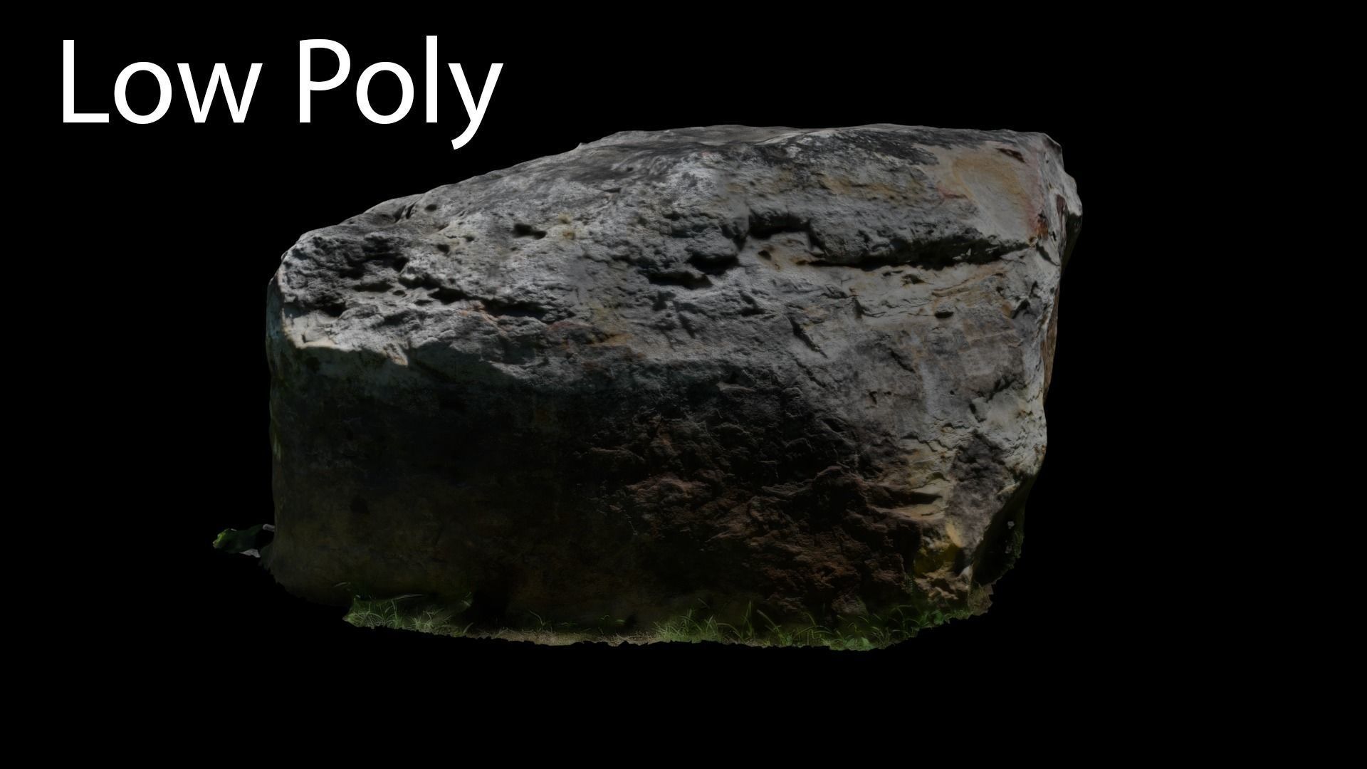 Photogrammetry Rock 2 VR AR Ready Low-poly 3D model_1
