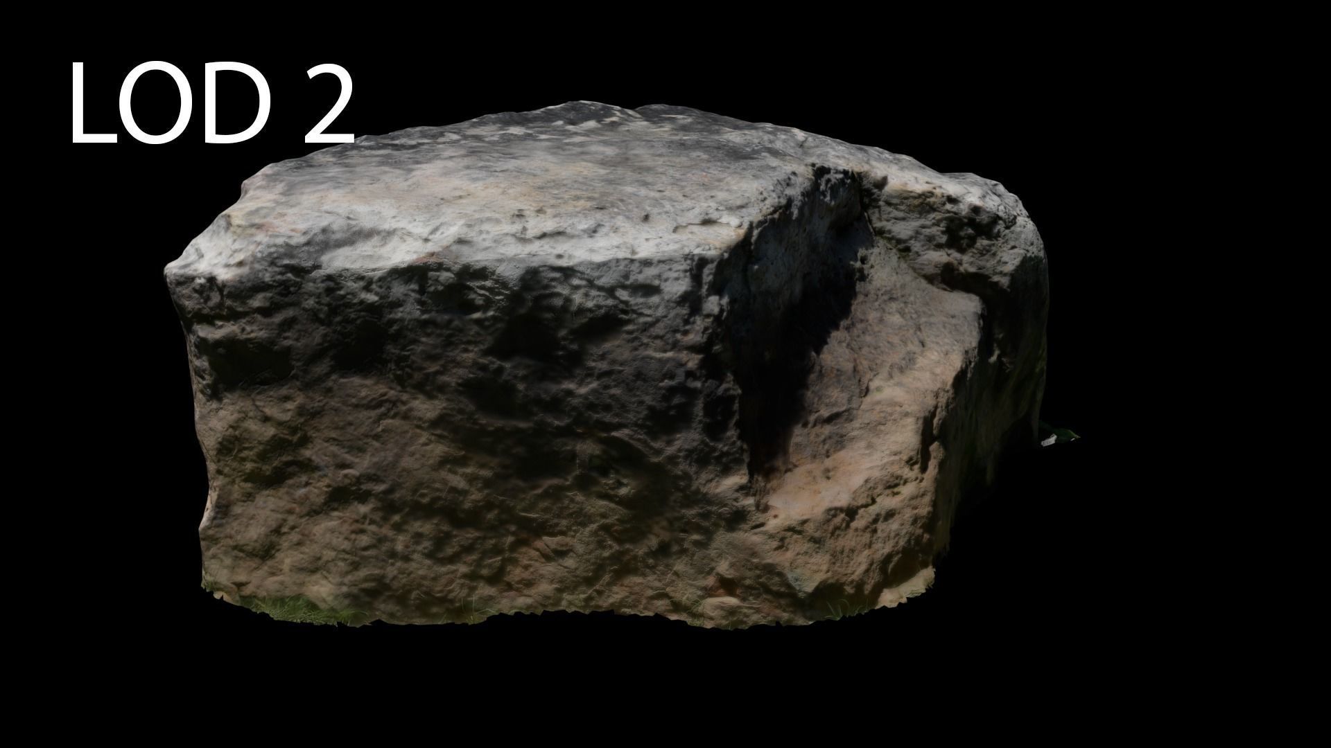 Photogrammetry Rock 2 VR AR Ready Low-poly 3D model_16