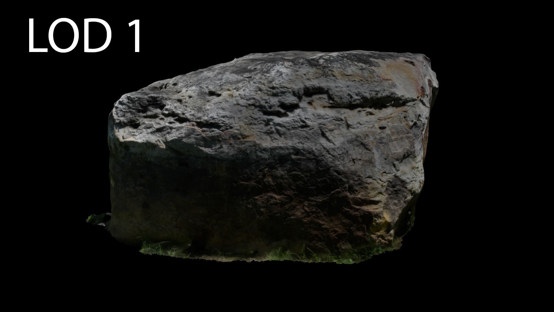 Photogrammetry Rock 2 VR AR Ready Low-poly 3D model_12