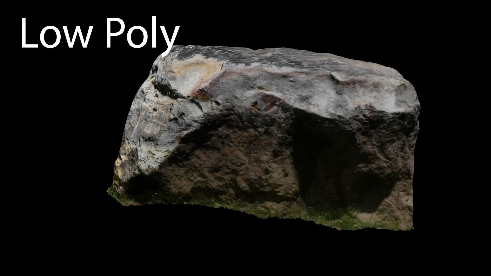 Photogrammetry Rock 2 VR AR Ready Low-poly 3D model_2